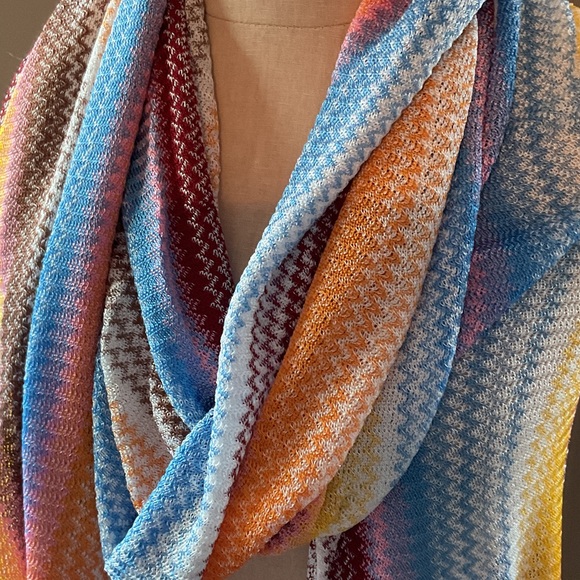 Missoni Multicolor Knit Scarf - Picture 2 of 9